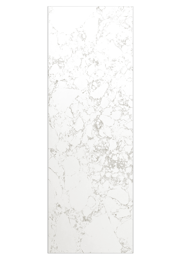 Calcutta White Marble Shower Wall - 84" Tall