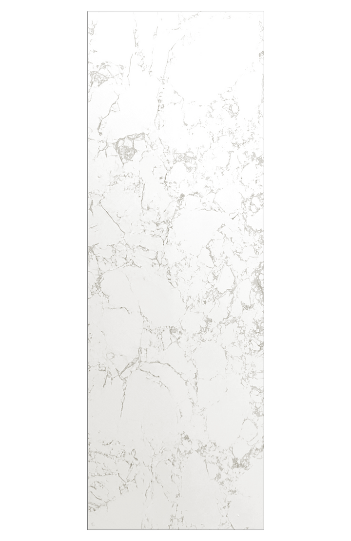 Calcutta White Marble Shower Wall - 94" Tall
