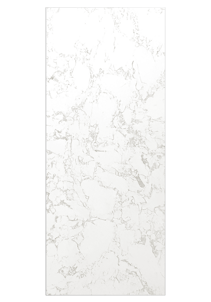 Calcutta White Marble Shower Wall - 84" Tall