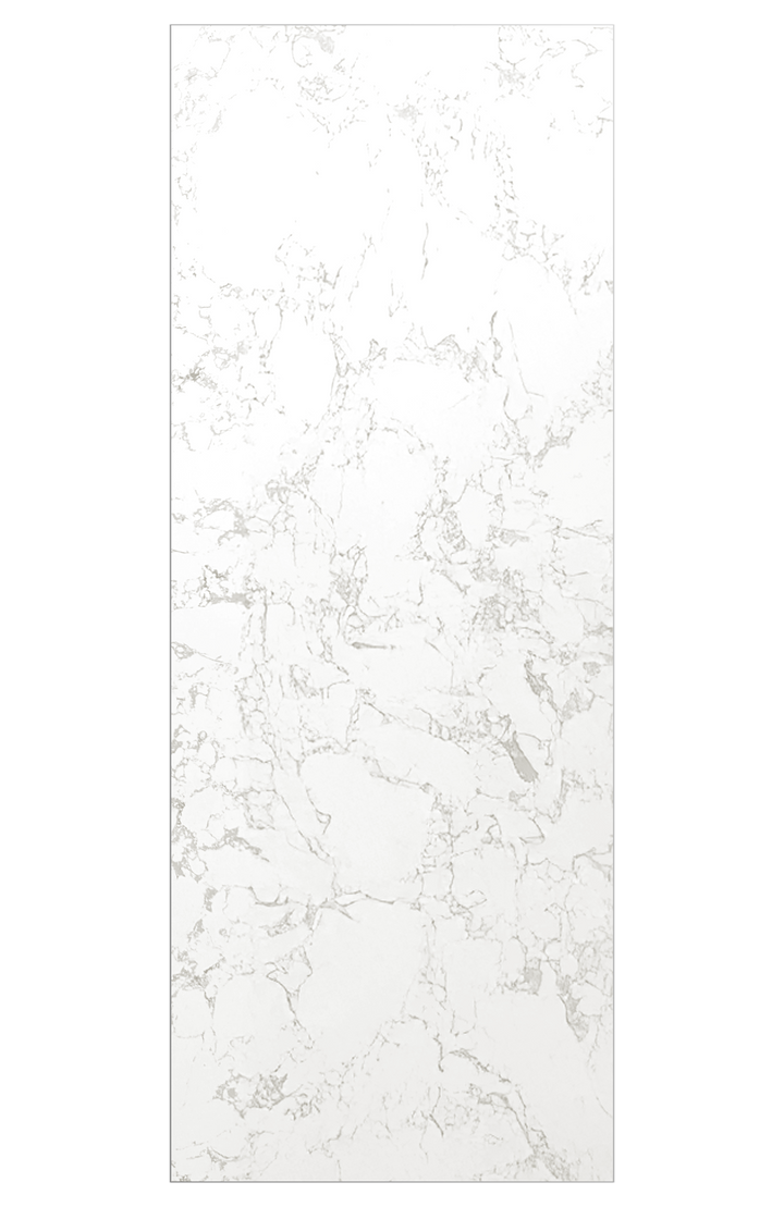 Calcutta White Marble Shower Wall - 94" Tall