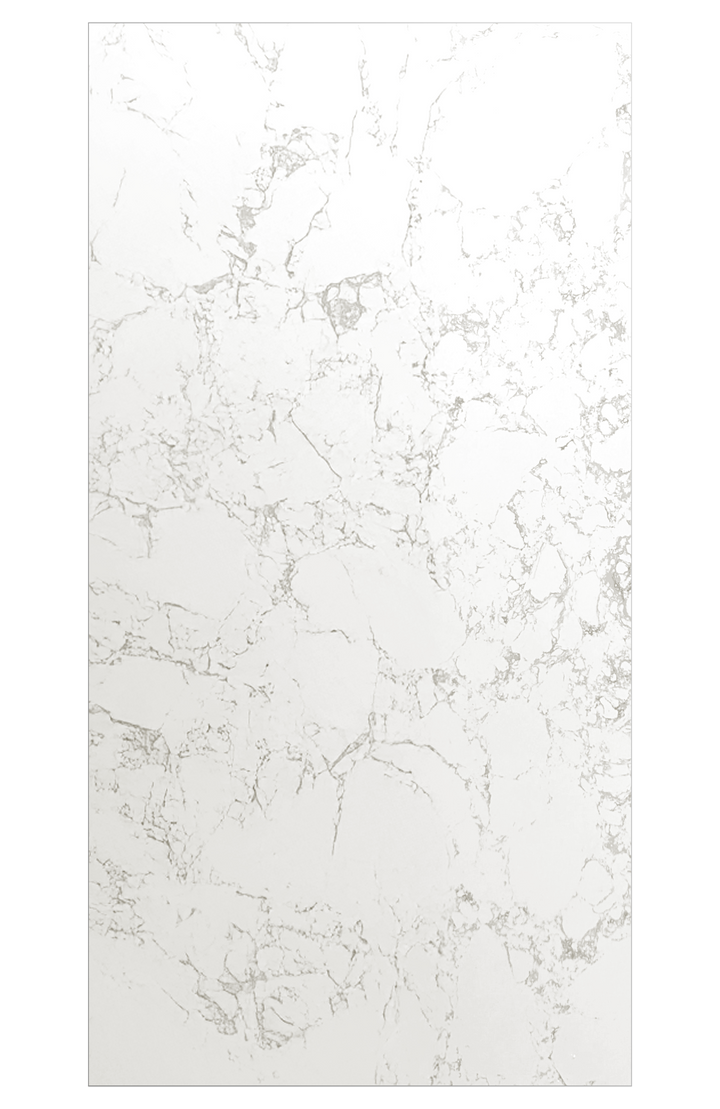 Calcutta White Marble Shower Wall - 94" Tall
