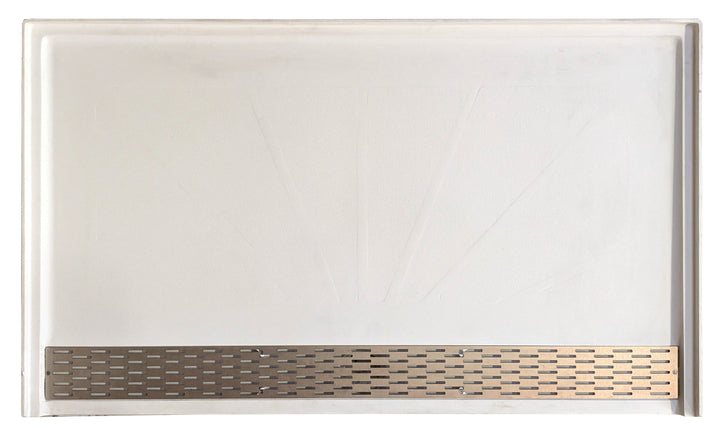 62" x 37" ADA Shower Pan - Trench Drain